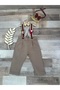 Handmade New Year's Concept Baby Boy Romper with Santa Claus and Deer Figures - 2