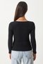 Women's Square Collar Long Sleeve Blouse - 6