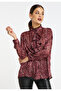Rüschenbluse mit Leoprint - 3