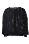 Strickpullover mit Pailletten