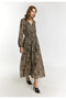 Maxikleid cu Leoprint - 4