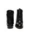 29240 Women's Black Genuine Leather Boots - 6