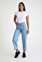 Cotton Front Stitched Trousers Light Blue - 7