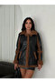 Fur Lined Leather Coat - 4