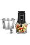 Choppi XXL 2L Glass & SS Chopper & Mincer, 500W w/Pulse & 2 Speeds, 2-Removable 4 SS-Blade