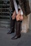 Lena Western Genuine Leather Women's Boots Brown - 2