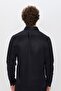 Men's Slim Fit Slim Fit Cotton Plain Black Shirt - 5