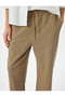 Cotton Pocket Detailed Lace up Waist Sweatpants - 5