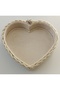 Knitted big heart basket organizer 27*29 cm depth 6 cm gift, bundle, dowry - 4