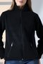 Women's Black Color Standard Fit Full Zipper Fleece - 4