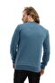 Men's 3 Thread Cotton Regular Fit Basic Crew Neck Blue Sweatshirt - 5