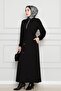 Tune Waist Zipper Pocket Dress-Black