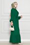 Robalı Sahra Hijab Dress-Emerald Green - 2