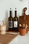 Amber with Wooden Stand 2 Pack 750 ml Olive Oil Oil Bottle Oil Pot 750 Sb with Stand - 7
