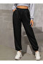 Black Jogger Sweatpants - Casual Comfort, Elastic Leg Comfortable Fit