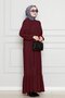 Robalı Sahra Hijab Dress-Burgundy