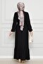 Robalı Sahra Tesettür Dress-Black - 5