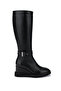 Women's Genuine Leather Black Leather Casual Boots