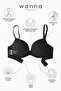 Viola Gathering Micro Bra - Unpadded - Premium Basic - Premium Basic - 2229 - Black - 5
