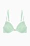 Anna Gold Detailed Lace Bra - Push up - 2568 - Green