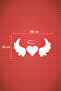 20 X 10 cm Wing Sticker Heart Wing Auto Sticker Car Glass Sticker - 2