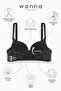 Women's Padded Push up Supported Micro Fabric Underwire Daily Bra - Black - 2529 - 7
