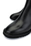 Women's Genuine Leather Black Leather Casual Boots - 3