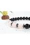 Love, Affection and Passion Bracelet for Women and Men, Pink Quartz, Onyx Natural Stone Bracelet - 4