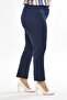 Plus Size Navy Blue Skinny Leg Trousers - 5