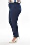 Plus Size Navy Blue Skinny Leg Trousers - 3