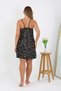 Fashion Line Women's Plus Size Rope Strap Nightgown 98510 Black - 3