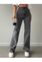 Milano Smoked Power Lycra Super High Waist Loose Jeans Palazzo Pants - 3