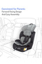 مقعد سيارة Isofix آمن ومواجه للأمام مع نسيج مقاوم للهب، للأطفال من عمر 9 أشهر فما فوق - 5