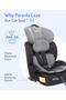 مقعد سيارة Isofix آمن ومواجه للأمام مع نسيج مقاوم للهب، للأطفال من عمر 9 أشهر فما فوق - 2