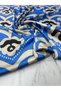 Blue Ikat Pattern Dress Shirt Tivil Satin Fabric Our Product Is Sold in Pieces 1 Piece 1 Meter