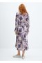 Saten Batik Elbise - 4
