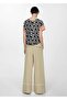 Blouse with Print with Contrast Details - 4