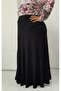 Black 8-Piece 8-Piece Godeli Waist Bodice Elastic Combed Cotton Viscose Skirt - 4