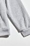Unisex Oversize Gray New Jersey Printed Hooded Sweatshirt - 2