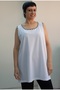 White Black and White Piping Detailed Thick Strap Combed Cotton Viscose T-Shirt - 5