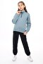 Girl's Half Zipper Embroidered Tracksuit Set