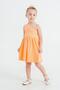 Girl's Cotton Orange One Shoulder Dress