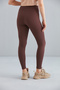 Women's Brown Fleece Inside, Elastic, Raised, Ribbed, Combining Interlock Winter Knitted Tights - 7