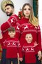 Crew Neck Long Sleeve Christmas Themed Family Combination Knitwear Sweater - 2