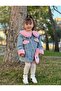 Girl's Denim Coat with Bag Gift and Fur Inside