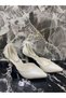 Women's Mother of Pearl Pearl 7 cm Evening Shoes - 4