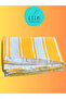 Yellow and White Striped Balcony Curtain with Cornice - Luxury Tailored Tarpaulin - 3