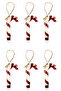 Christmas Tree Ornament Glitter Deer 2-Pack - Candy Cane 6-Pack - Glitter Snowflake 3-Pack - 3