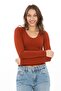 V-Neck Slim Fit T-Shirt-Tile - 6