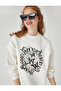 Women's Ecru Sweatshirt 3WAL10475IK